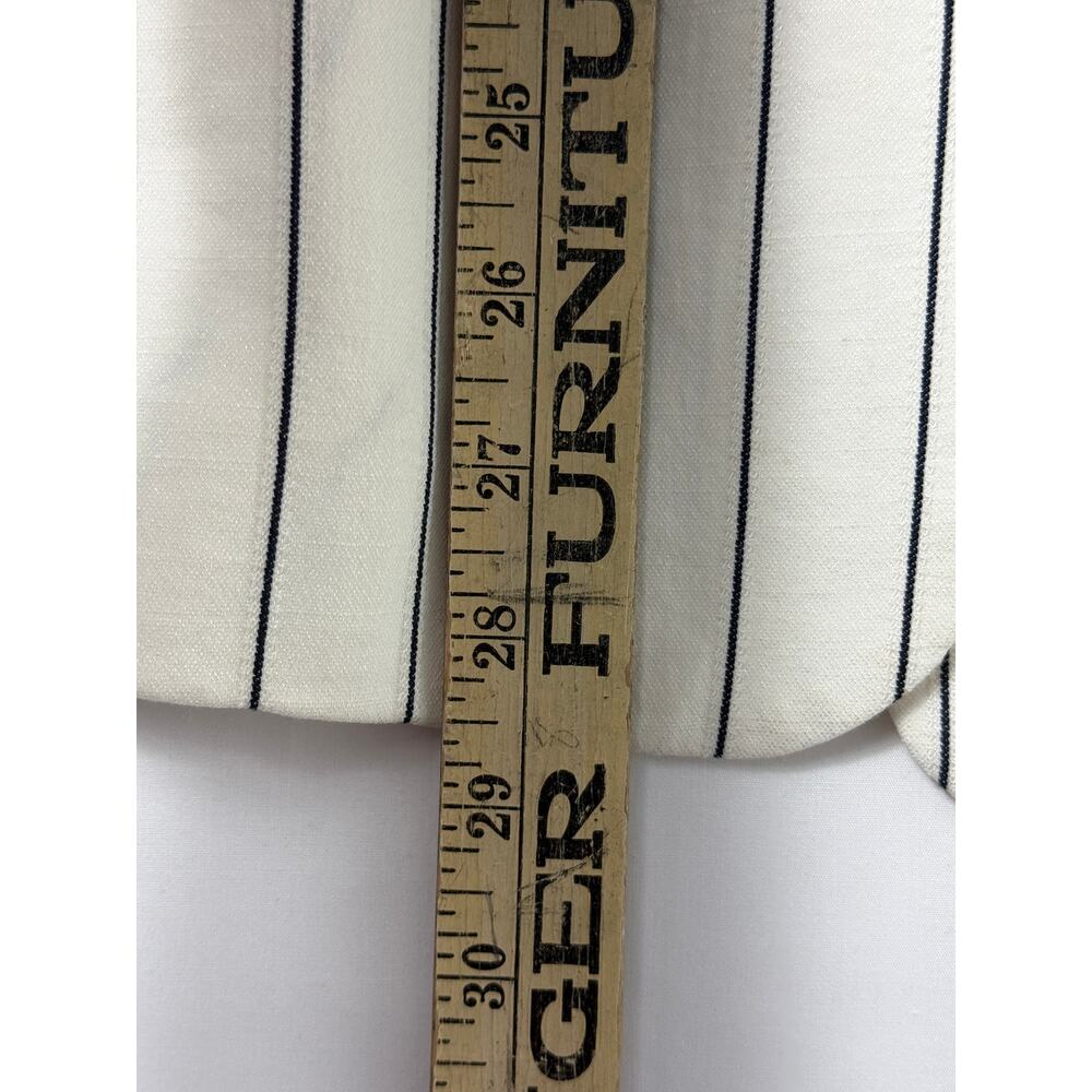 DKNY Womens White Pinstripe Single Button Blazer Jacket Sz 4 - Picture 11 of 11